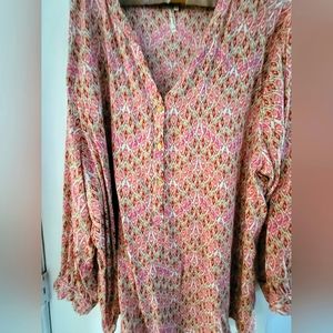 Colorful, print top by Grand & Greene, size 2X